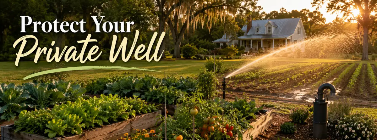 South Carolina home supplied by a maintained private well system